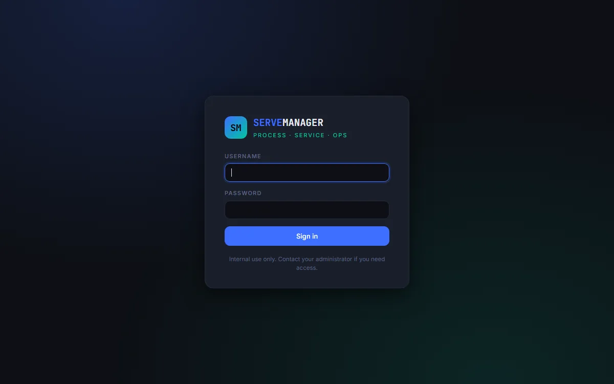 ServeManager application